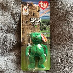 Ty Erin the Bear Plush Toy - Vibrant Green